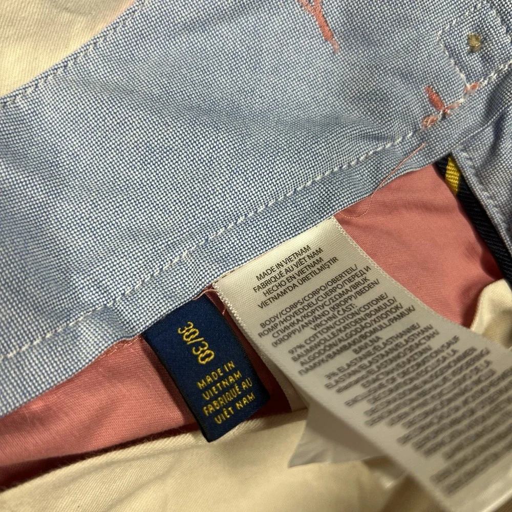 Polo Ralph Lauren Stretch Straight Fit Cotton Twill Chino Pant Salmon Pink 30x30